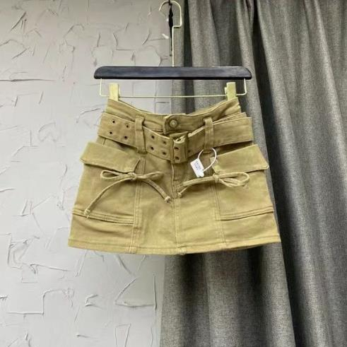 Jiashucheng Váy Yếm Denim Dáng Chữ A Phong Cách Retro Mỹ Cỡ Lớn Thời Trang Mùa Hè Mới Cho Nữ