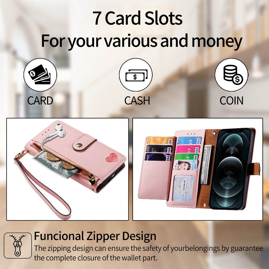 Ốp Điện Thoại Da Kèm Ví Đa Năng Cho iPhone 12 Pro Max 12 Mini 11 Pro Max XR XS Max