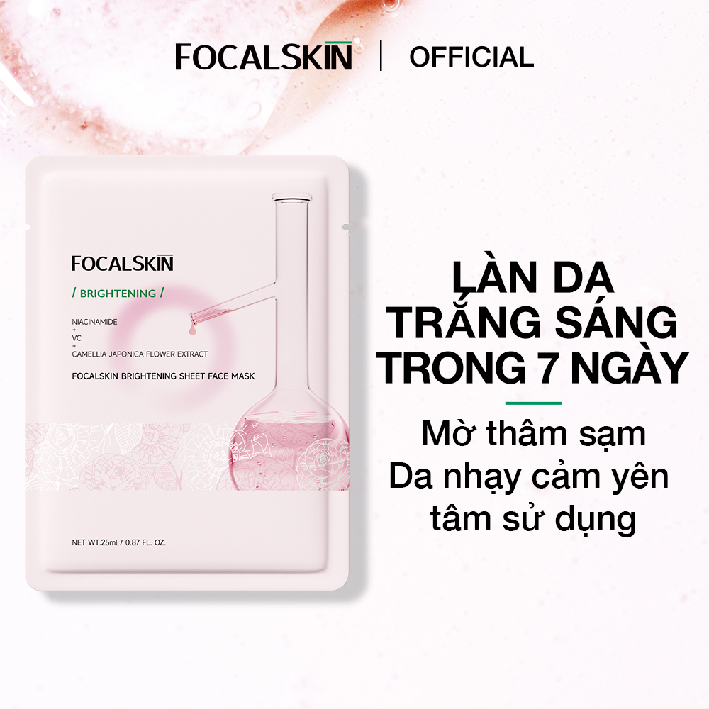 FOCALSKIN Mặt Nạ Trắng Sáng Làn Da Vitamin C Niacinamide Dưỡng Ẩm