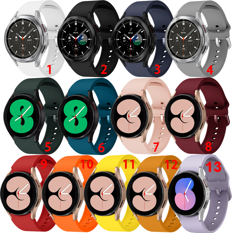 Dây Đeo Silicone Mềm Cho Đồng Hồ Thông Minh Samsung galaxy watch 4 5 6 Watch5 Pro Watch6 watch4 classic 42mm 46mm 40mm 44mm 43mm 47mm