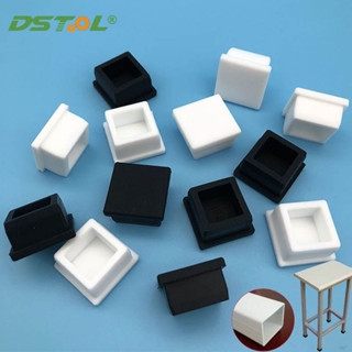 Vuông Cao Su Cắm Chân Miếng Lót Đen / Trắng Flat Seal Blanking End Cap Ống Chèn Bung Bàn Chân Ghế Nội Thất Con Dấu Chặn