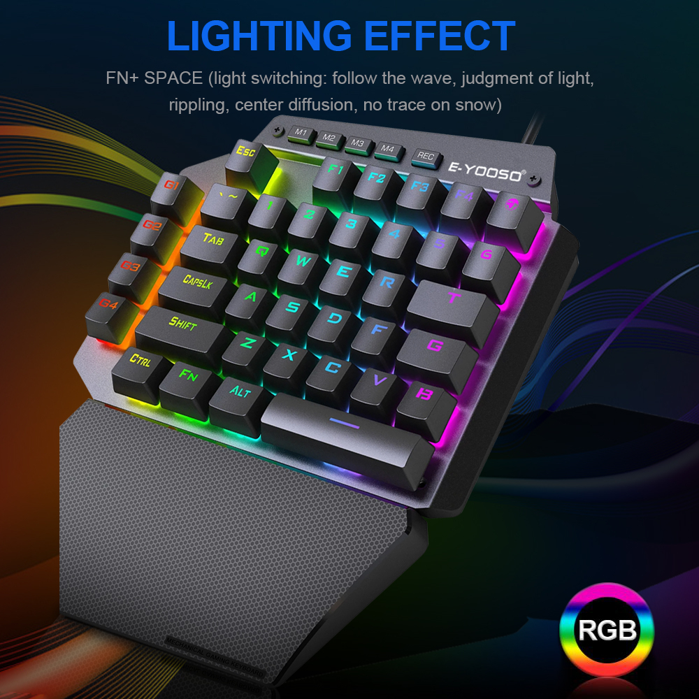 Bàn Phím Cơ Gaming E-YOOSO K700 RGB 44 Phím Chuyên Nghiệp