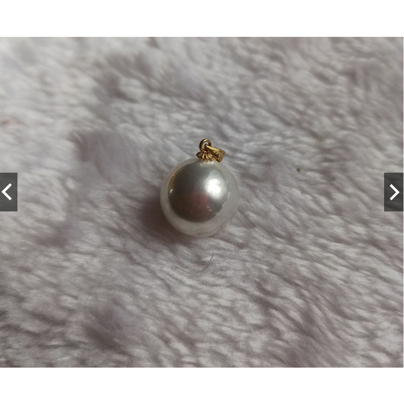 Mặt Dây Chuyền Ngọc Trai Hình Tròn Cỡ Lớn Aaa 10X10mm Màu Vàng Hồng / Trắng / Vàng / Đen / Xám / Vàng 1