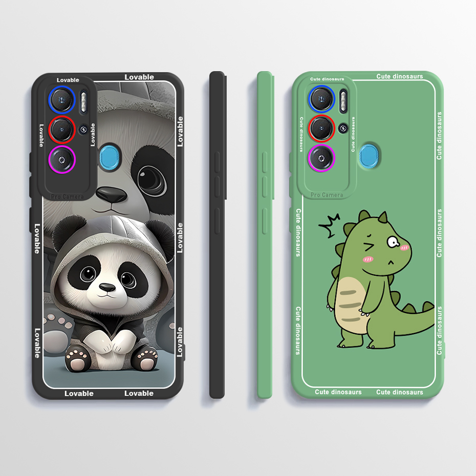 Ốp Điện Thoại Silicone Mềm Họa Tiết Khủng Long Đáng Yêu Cho Tecno Pove Neo LE6