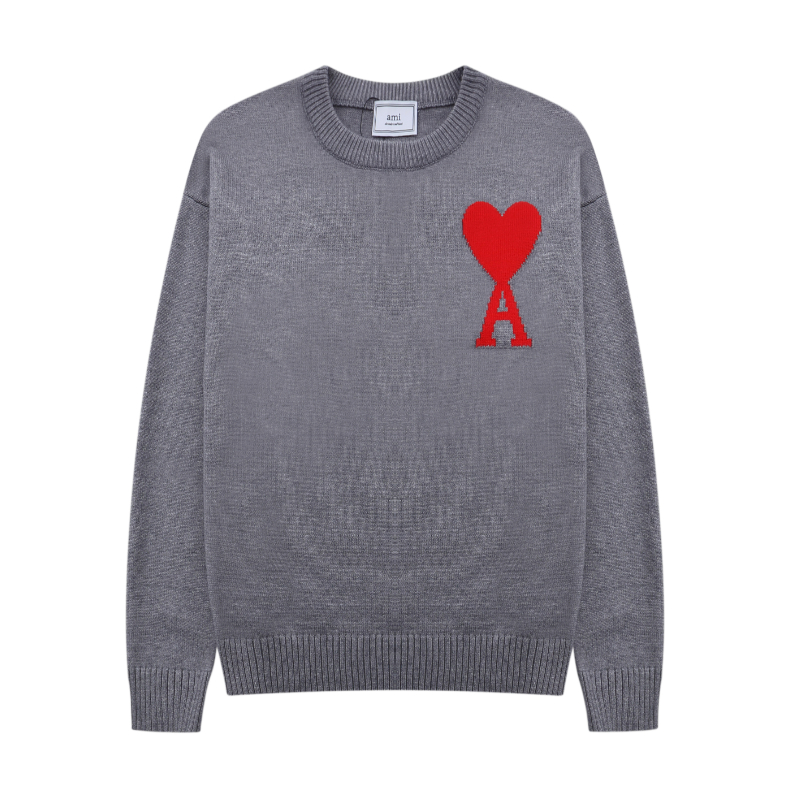 Áo Sweater Dệt Kim Tay Dài Hoạ Tiết Trái Tim Có Size Lớn Cho Nam Và Nữ