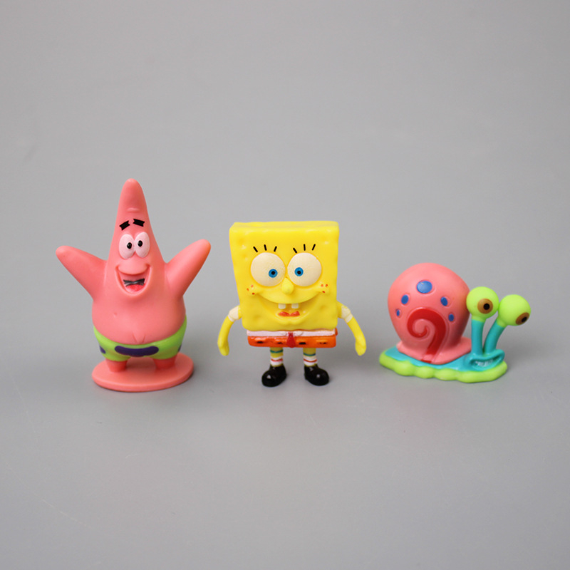 Set 6 Mô Hình Nhân Vật Phim Hoạt Hình SpongeBob 5.5cm Bằng PVC