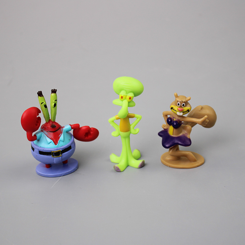 Set 6 Mô Hình Nhân Vật Phim Hoạt Hình SpongeBob 5.5cm Bằng PVC