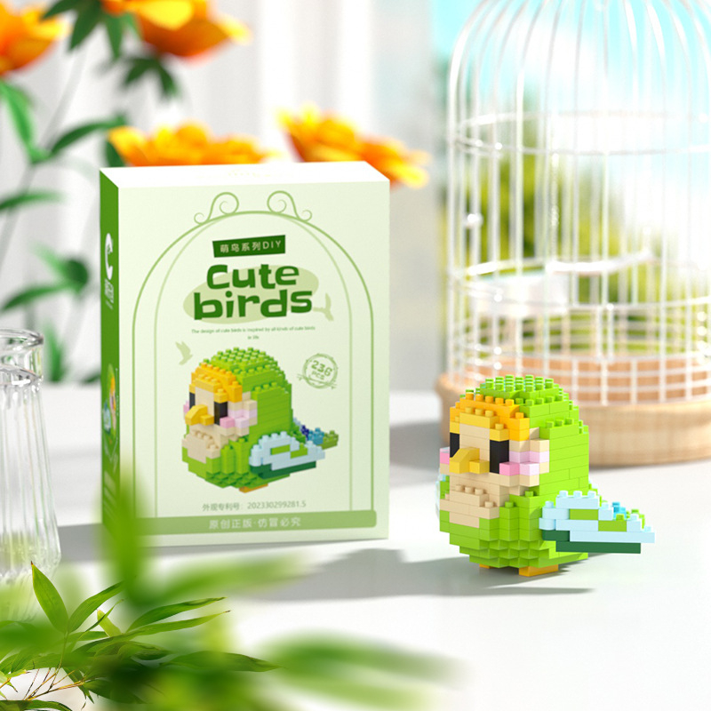 Đồ Chơi Lắp Ráp Hình Chú Chim Hoạt Hình Dễ Thương 12 Màu Tùy Chọn Cho Trẻ Em