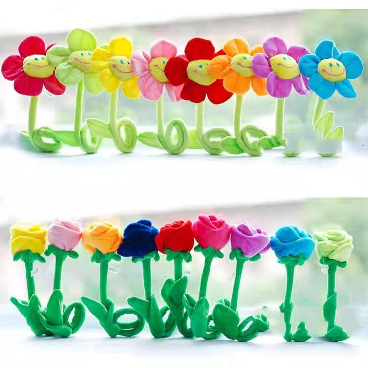 Hoa Hướng Dương Sáu Màu Sắc Uốn Cong Trang Trí Xe Đẩy Em Bé