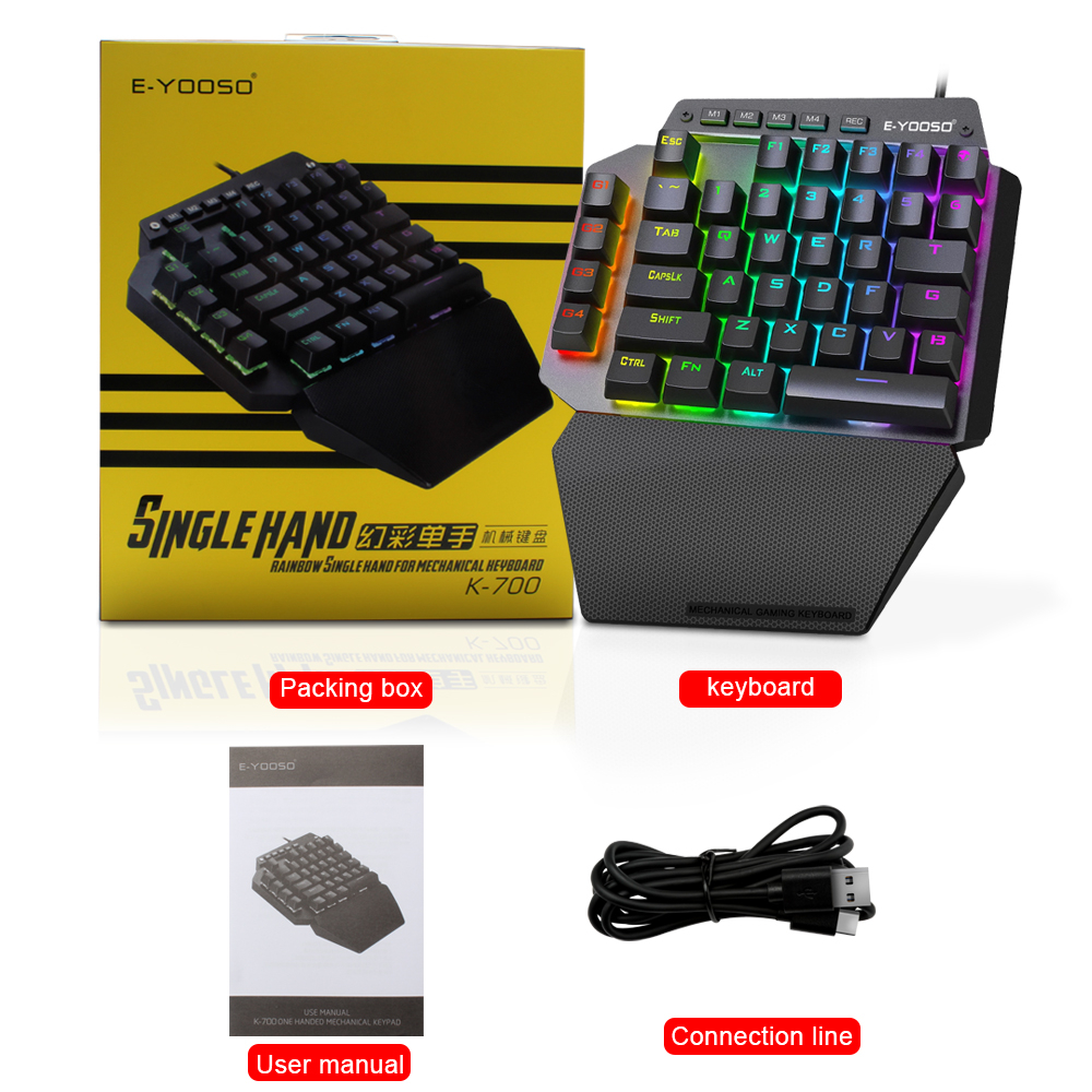 Bàn Phím Cơ Gaming E-YOOSO K700 RGB 44 Phím Chuyên Nghiệp