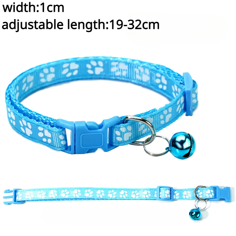 Vòng Cổ Nylon HọA TiếT DấU Chân PhảN Quang Cho Thú Cưng