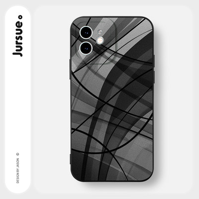 Ốp lưng JURSUE mềm chống bẩn hình độc lạ nam đen Cho iPhone 17 16 15 14 13 12 11 Pro Max SE 2020 X XR XS ip 8 7 Plus Y3797
