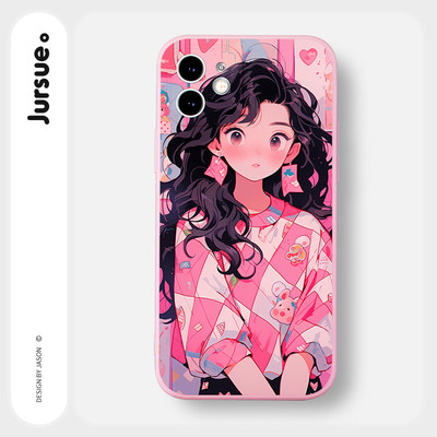 Ốp lưng JURSUE mềm chống sốc hoạt hình dễ thương đẹp Cho iPhone 15 14 13 12 11 Pro Max SE 2020 X XR XS 8 7 ip 6S 6 Plus Y3799