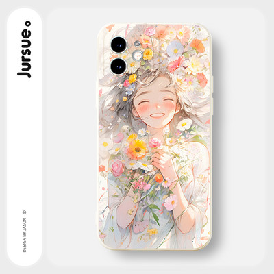 Ốp lưng JURSUE mềm chống sốc hình dễ thương đẹp Cho iPhone 17 16 15 14 13 12 11 Pro Max SE 2020 X XR XS ip 8 7 Plus kute Y3784