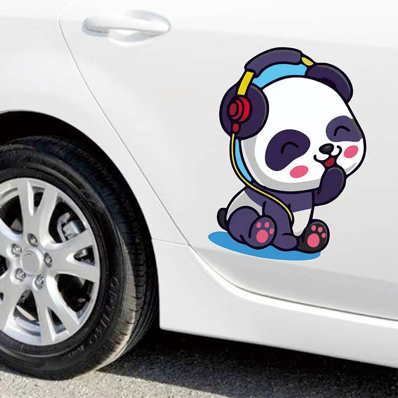 Hl Miếng Dán Trang Trí Xe Hơi Hình Thỏ Hoạt Hình Dễ Thương