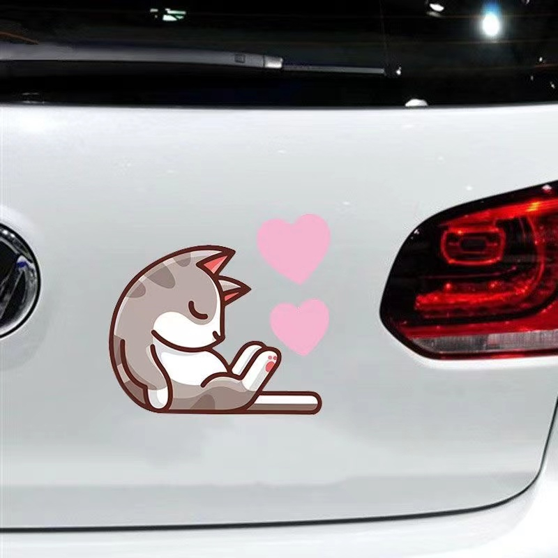 Hl Miếng Dán Trang Trí Xe Hơi Hình Thỏ Hoạt Hình Dễ Thương