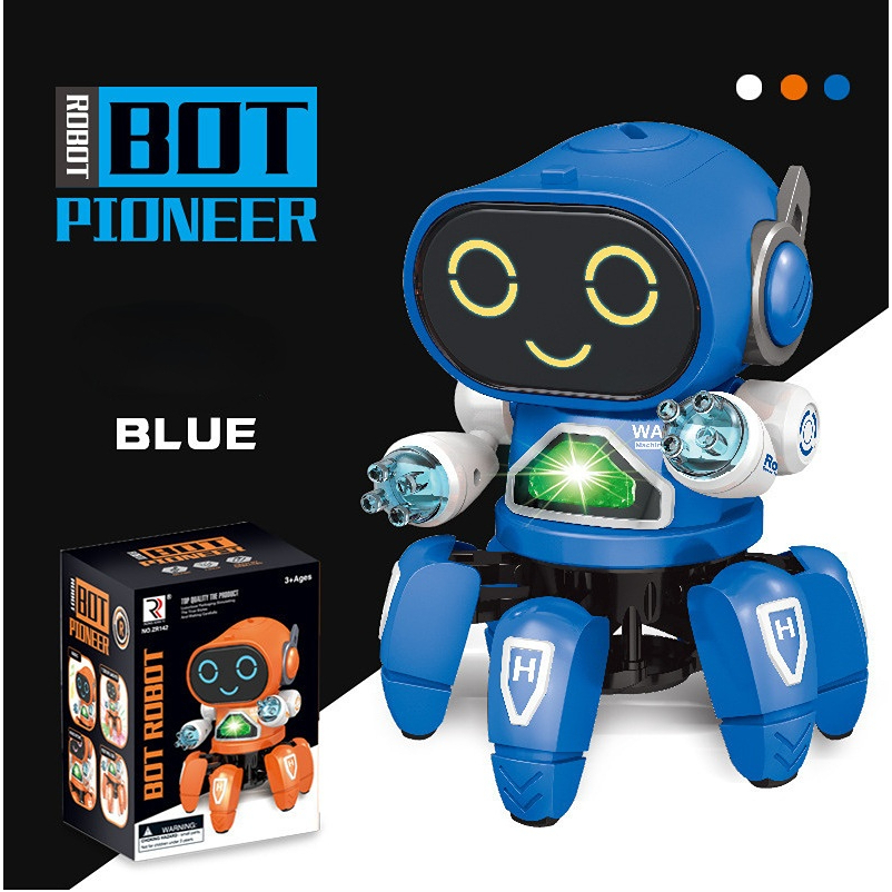 Đồ chơi Robot nhảy múa theo nhạc siêu dễ thương cho bé Đồ Chơi Robot Sáu Móng Vuốt Bằng Nhựa Thông Minh Khiêu Vũ Hát