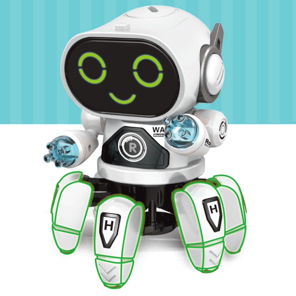 Đồ chơi Robot nhảy múa theo nhạc siêu dễ thương cho bé Đồ Chơi Robot Sáu Móng Vuốt Bằng Nhựa Thông Minh Khiêu Vũ Hát