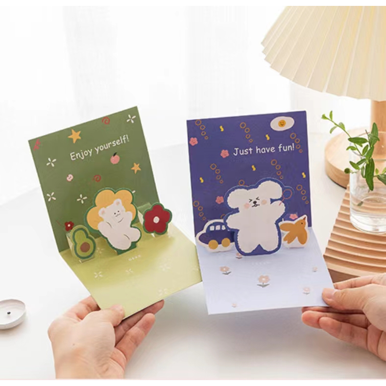 Thiệp Chúc Mừng Sinh Nhật Ba Chiều Diy Sáng Tạo Dễ Thương