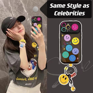 Ốp điện thoại iPhone mặt cười đầy màu sắc Gương trang điểm cho iPhone 17ProMax 16 15 14 13 12 11 X XsMax Xr Chống rơi