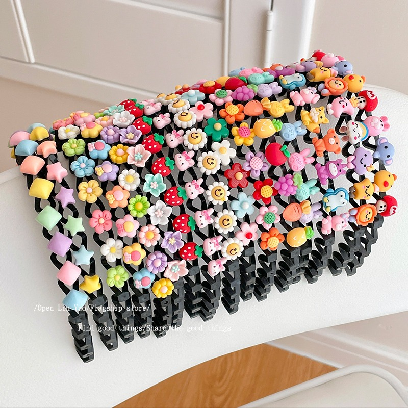 Băng Đô Cài Tóc Chống Trượt Nhiều Màu Sắc Dễ Thương Cho Bé Gái