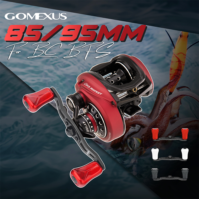 GOMEXUS Tay Cầm Máy Câu Cá Bằng Carbon Siêu Nhẹ 85 / 95mm Cho ABU Pro max Shimano Daiwa Kastking Zephyr DC-F21