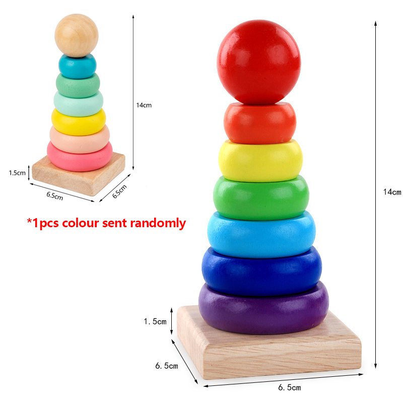 Đồ Chơi Tháp Gỗ Montessori Cho Bé