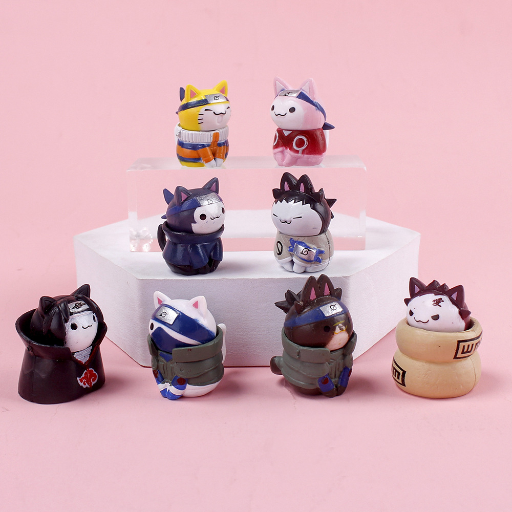 Bộ 8 Mô Hình Nhân Vật Anime Naruto Bằng PVC