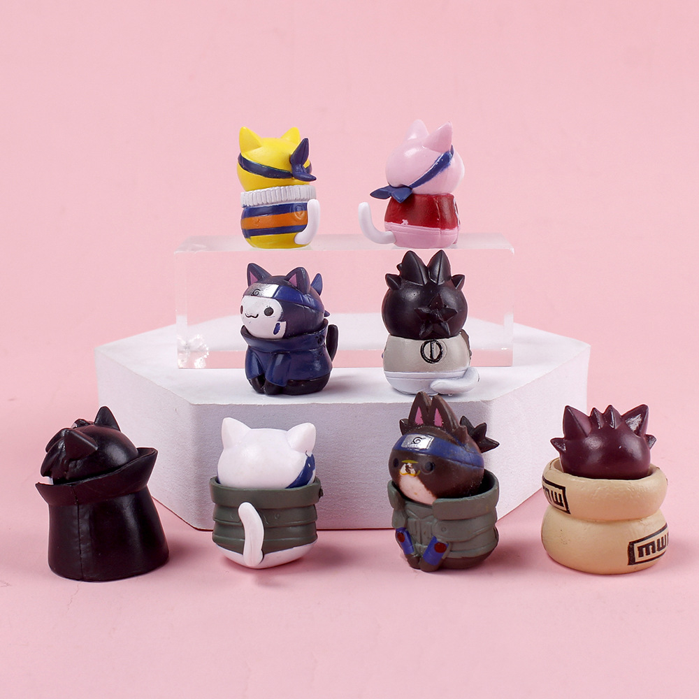 Bộ 8 Mô Hình Nhân Vật Anime Naruto Bằng PVC