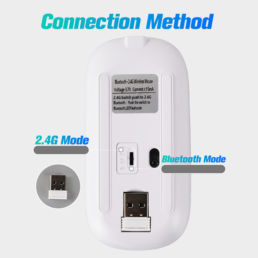 Chuột máy tính Ankndo không dây có đèn LED nền chất lượng cao