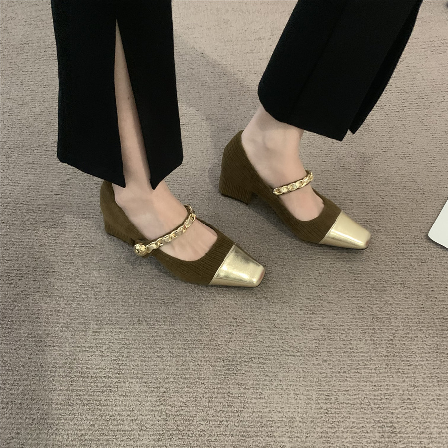 Giày Cao Gót Chất Liệu Da Cao Cấp Thời Trang Theo Phong Cách Pháp Cho Nữ