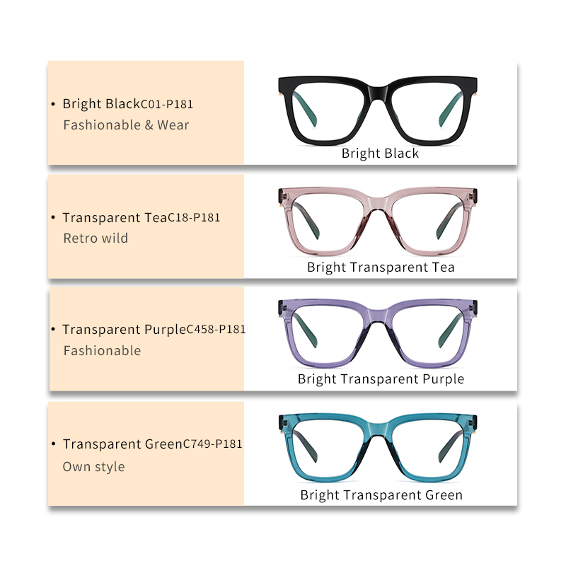 Mắt Kính Chống Ánh Sáng Xanh Hình Vuông Thời Trang Cho Nữ AE1528