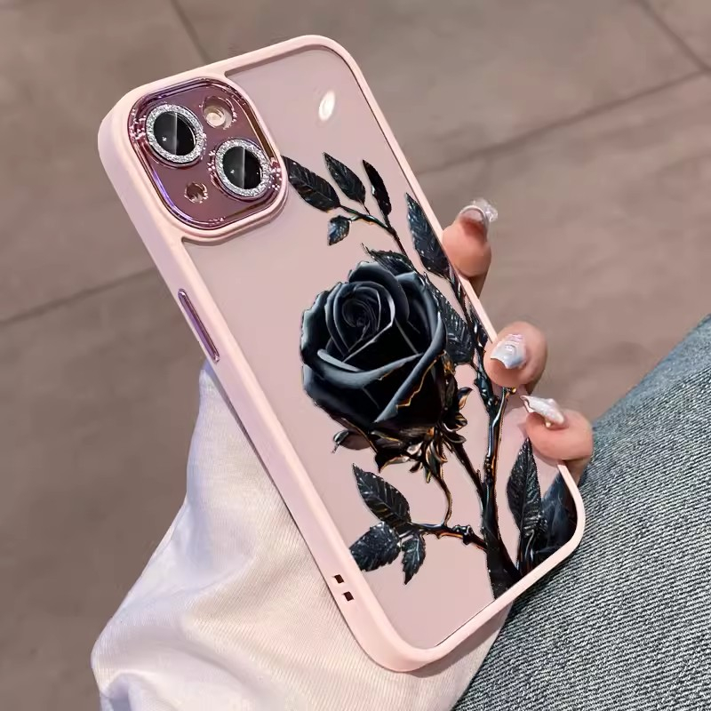 Ốp Điện Thoại Cứng Họa Tiết Hoa Trà Tím Cho iphone 15promax / 14promax / 12promax / 13 promax / 14 plus / 14 / 13 / 12 / 11