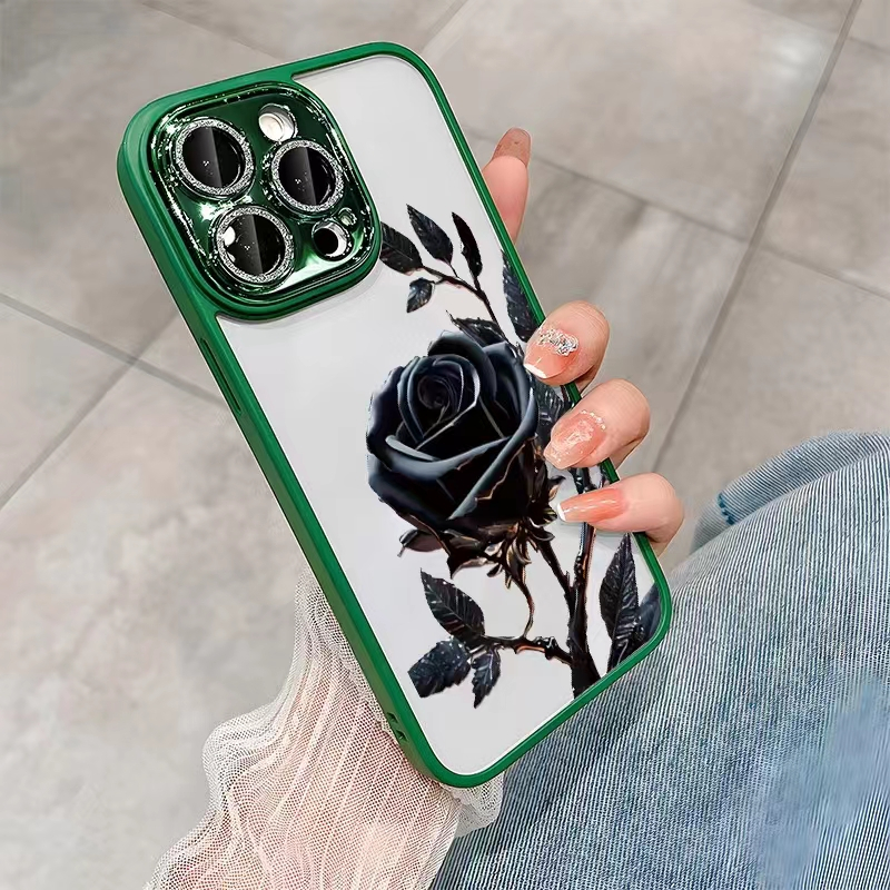 Ốp Điện Thoại Cứng Họa Tiết Hoa Trà Tím Cho iphone 15promax / 14promax / 12promax / 13 promax / 14 plus / 14 / 13 / 12 / 11