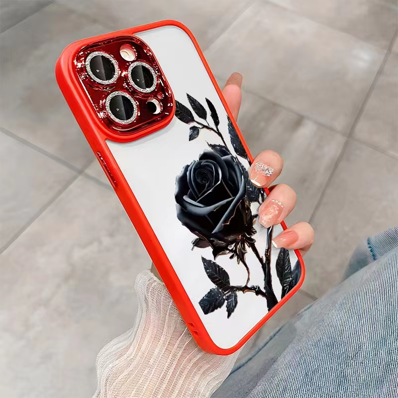 Ốp Điện Thoại Cứng Họa Tiết Hoa Trà Tím Cho iphone 15promax / 14promax / 12promax / 13 promax / 14 plus / 14 / 13 / 12 / 11