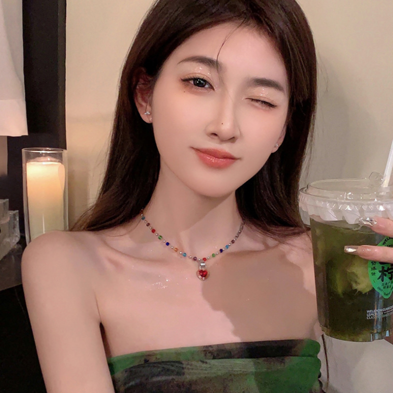 Vòng cổ Xỏ Hạt Nhiều Màu Sắc Phong Cách Hàn Quốc Thời Trang Cho Nữ Y2K