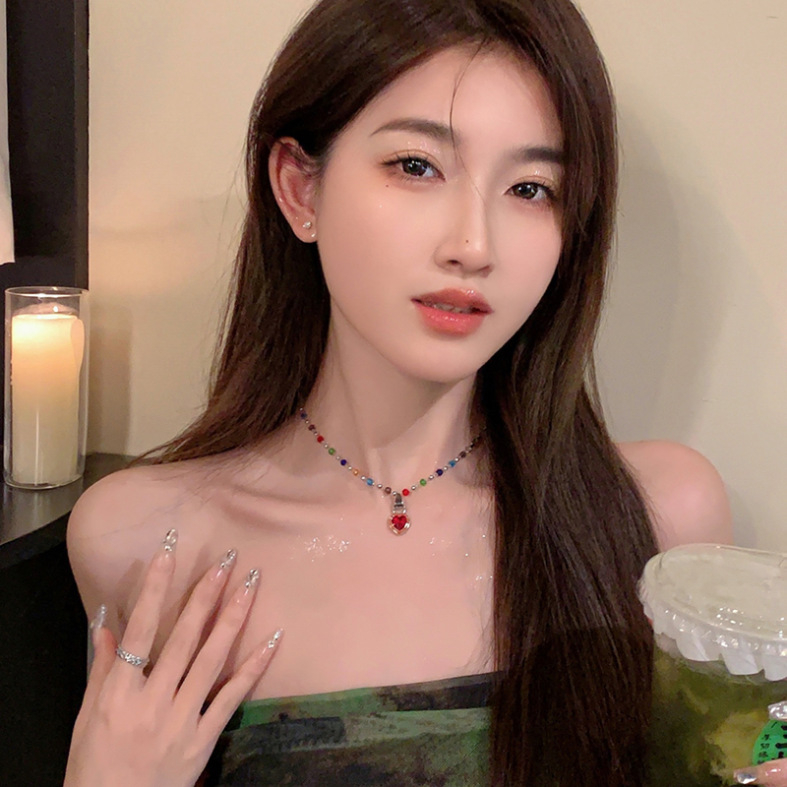 Vòng cổ Xỏ Hạt Nhiều Màu Sắc Phong Cách Hàn Quốc Thời Trang Cho Nữ Y2K
