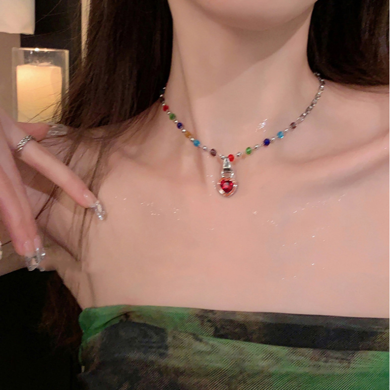 Vòng cổ Xỏ Hạt Nhiều Màu Sắc Phong Cách Hàn Quốc Thời Trang Cho Nữ Y2K