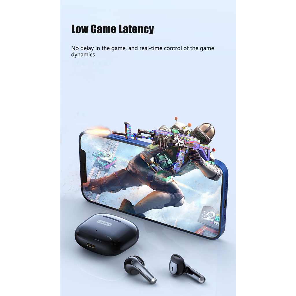 Lenovo Tai Nghe bluetooth 5.1 lp40 pro tws Giảm Tiếng Ồn 250mah