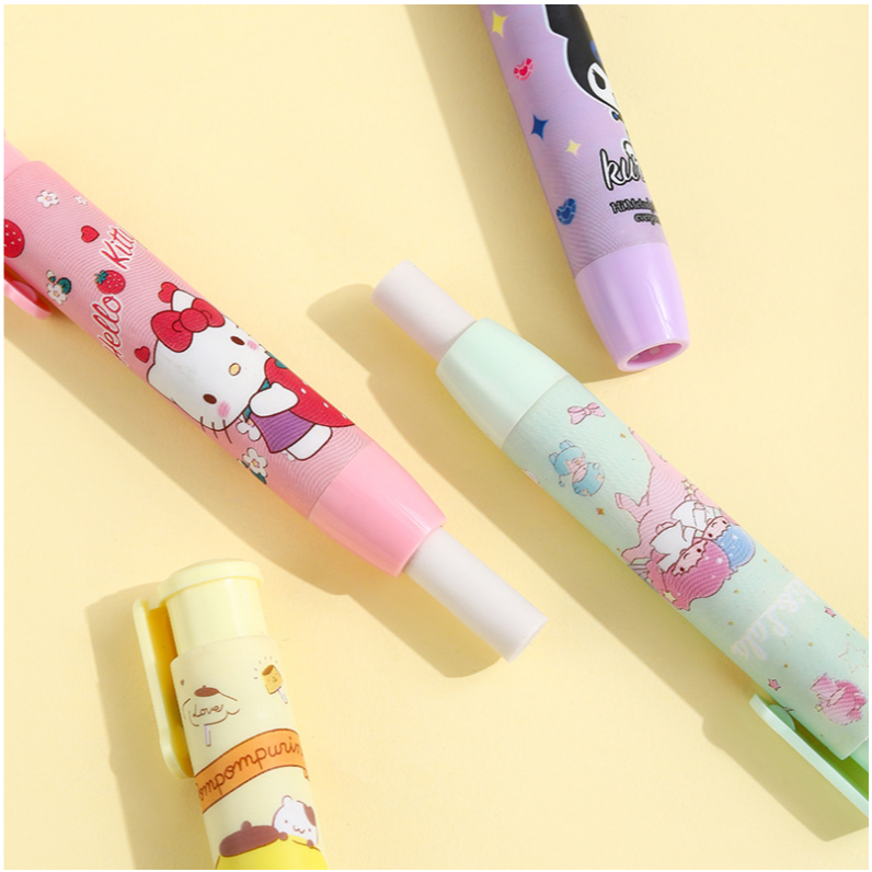 Sanrio Press Eraser Anime Hello Kitty Cinnamoroll Kuromi Eraser Dễ thương Phim hoạt hình Văn phòng phẩm Eraser Quà tặng cho trẻ em