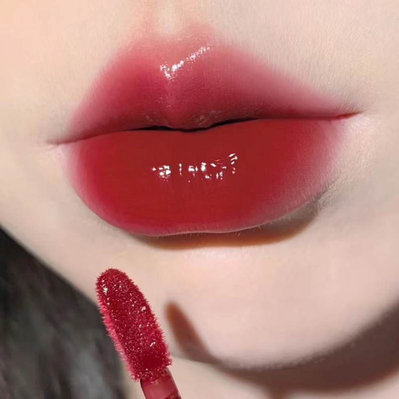 HERORANGE Son Bóng Hai đầu Son Bóng Son Môi áo Mưa Trong Suốt Gương Màu Nude Son Môi Bền Màu