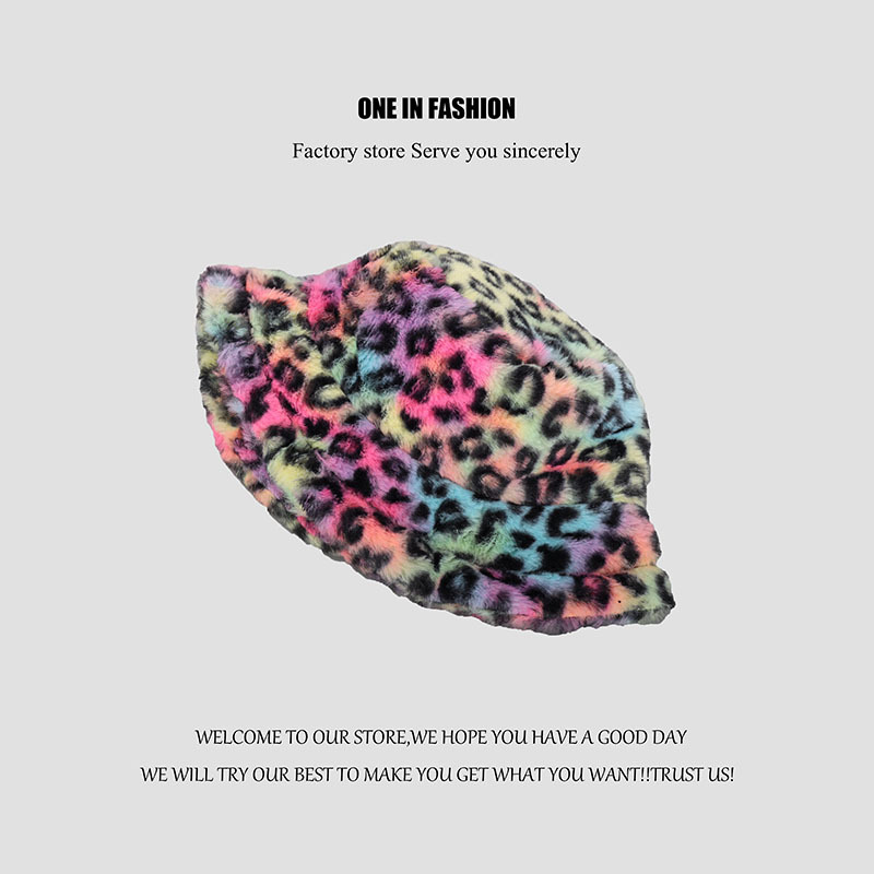 Nón Giữ Ấm Họa Tiết Da Báo Phong Cách Retro Cho Nữ