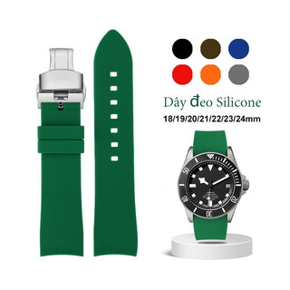 Rolex dây đeo đồng hồ bằng silicone cho seiko 18 19 20 21 22 23 24mm