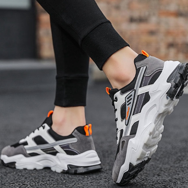 Giày Thể Thao Phối Lưới Thoáng Khí Phong Cách Hàn Quốc Thời Trang Xuân Hè Cho Nam