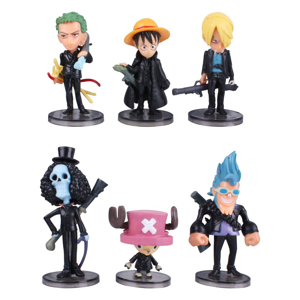 Set 6 Mô Hình Mô Phỏng Nhân Vật Phim Hoạt Hình One Piece