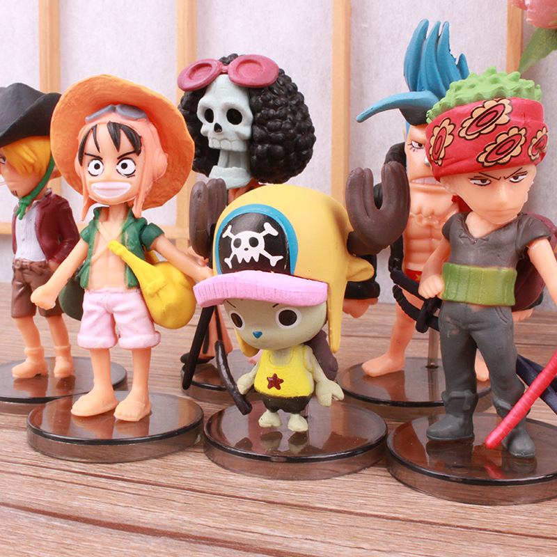 Set 6 Mô Hình Mô Phỏng Nhân Vật Phim Hoạt Hình One Piece