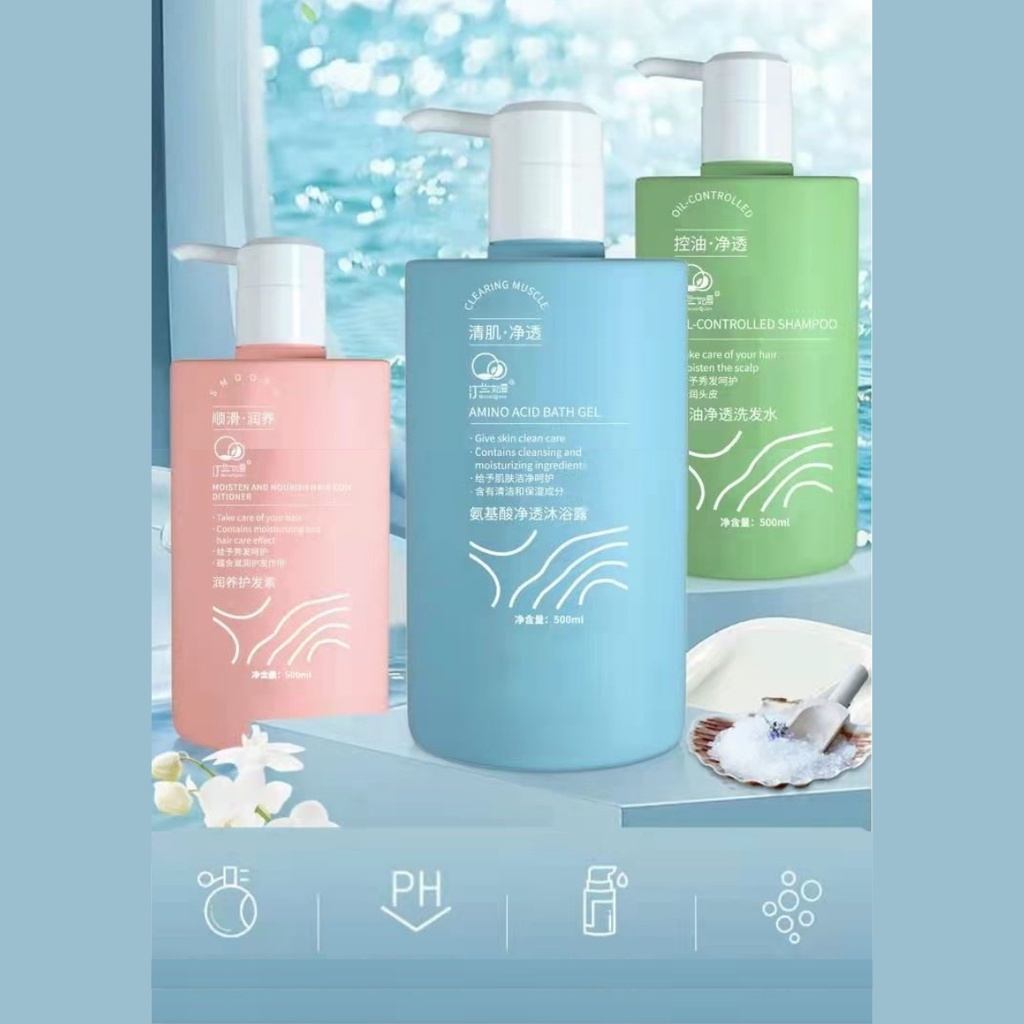 Dầu Gội Kết Hợp Nước Hoa Muối Biển 500ml Hương Thơm Lâu Phai Cho Nữ