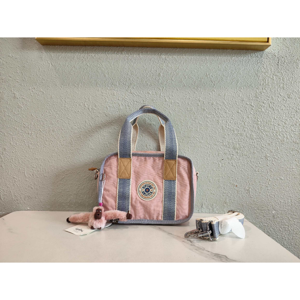 Túi Xách Đeo Vai Kipling k19112 Abia Cỡ Nhỏ Màu Hồng Xám