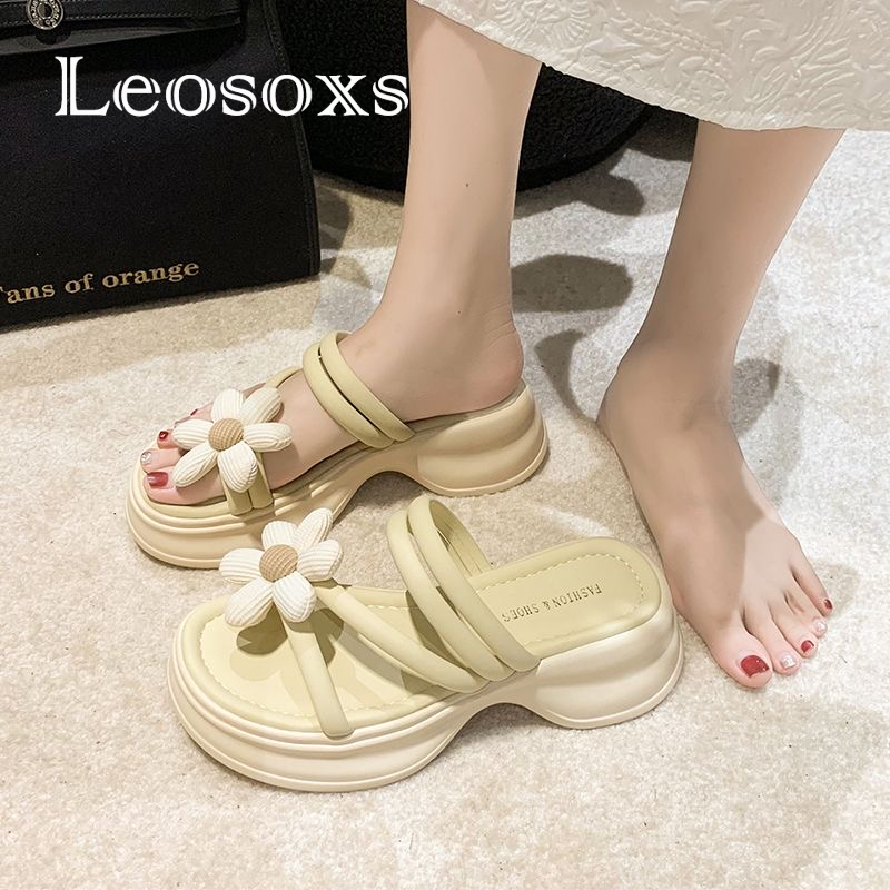 Leosoxs dép sandal nữ dép nữ dép bánh mì nữ dép bánh mì Chống Trượt 070507