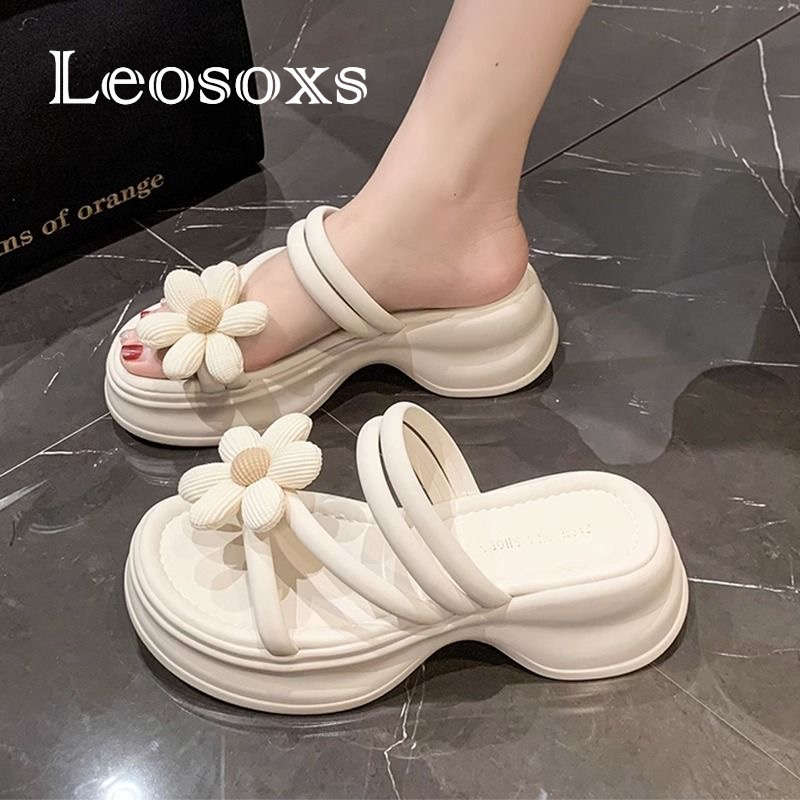 Leosoxs dép sandal nữ dép nữ dép bánh mì nữ dép bánh mì Chống Trượt 070507